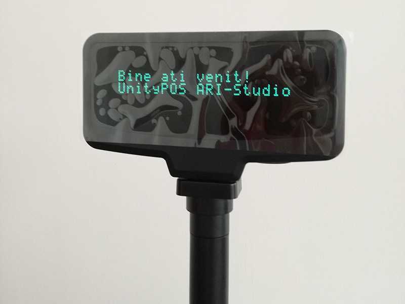 Display / Afisaj Client VFD 2x20, conexiune USB la calculator, 2 linii