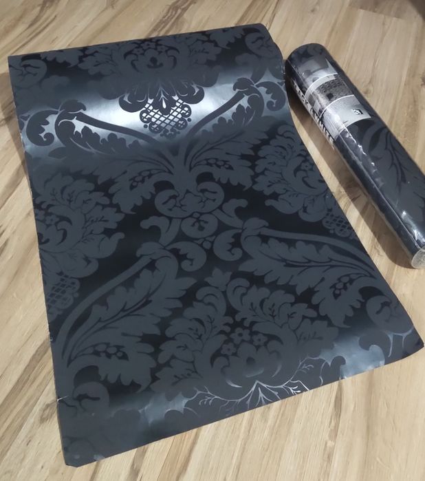 Tapet Retro Barock vinil - negru