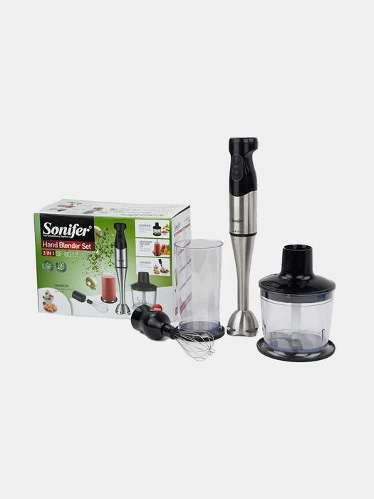 Блендер погружной ручной 3 в 1 Sonifer SF-8013, 500 Вт, 0.6 л