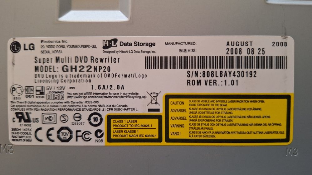 Продавам DVD-RW LG Model: GH22NP20