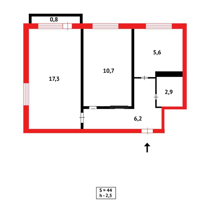 Продам 2х ком кв. Ермекова 2эт