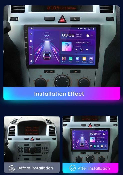 Opel Astra H Zafira 2005 - 2014 Мултимедия Навигация Android