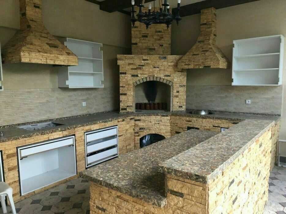 Камины, Летние кухни, Барбекю, Казаны.