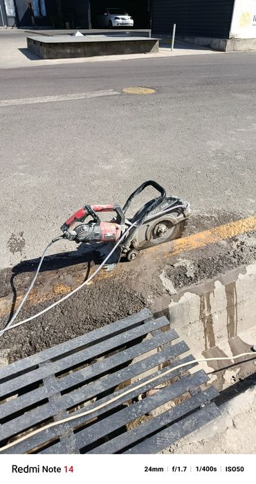 Beton kesish . Transhiya kavlash kabel tashlash