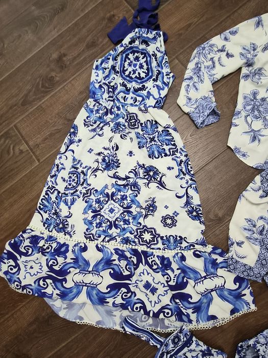 Сет Зара бяло и синьо