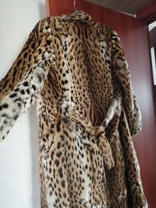 Шуба леопардовая