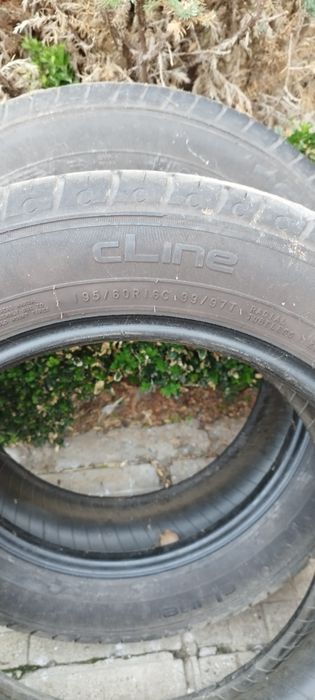 Продавам 2бр.гуми 195/60/16С за 60евро двете,и 4бр.джанти  4*108 Пежо