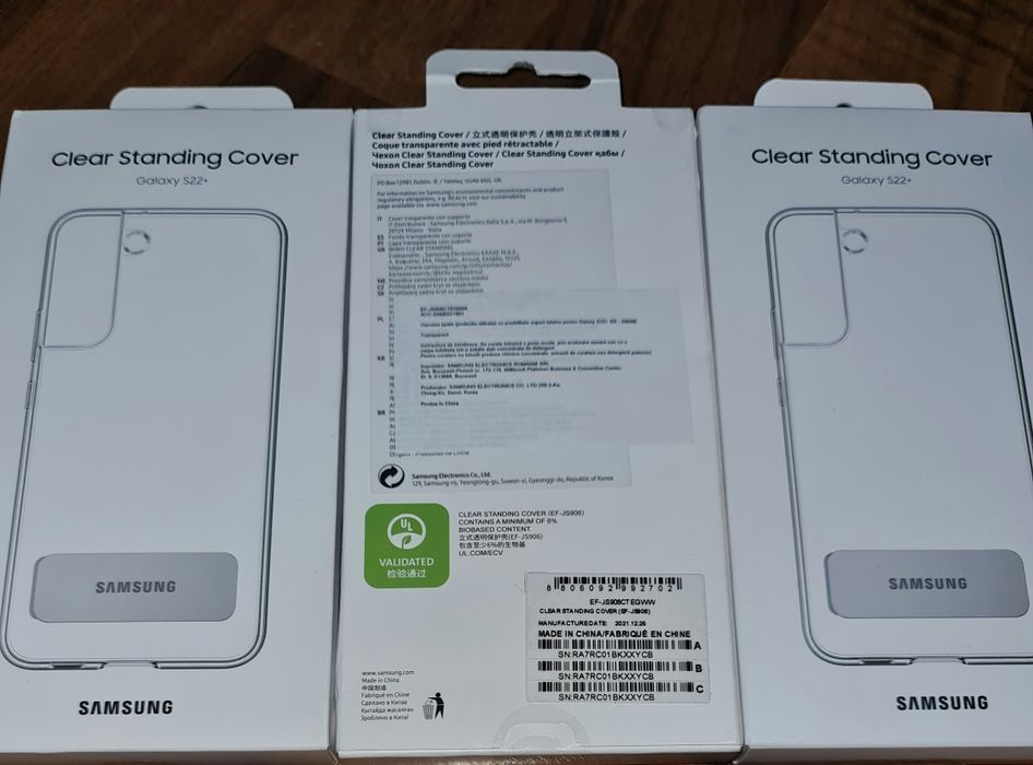 Husa originala Samsung Clear Standing Cover Galaxy S22+ S22 Plus S906