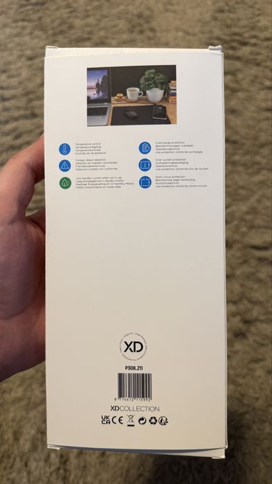 Mousepad cu incarcare Wireless 15W, XD Design, porturi USB si USB-C