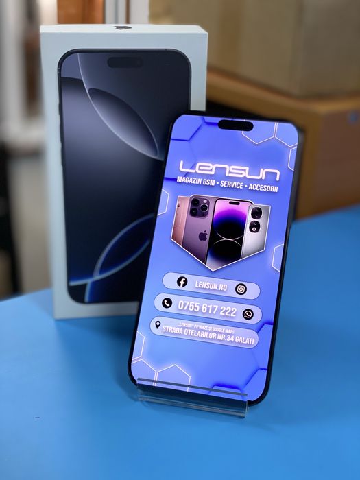 Apple iPhone 16 Pro Max CUTIE 256GB, Garantie 12 luni | Lensun