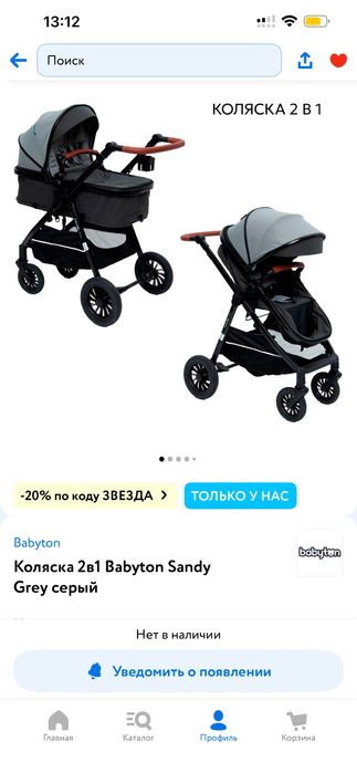 Коляска Babyton Sandy  2в1