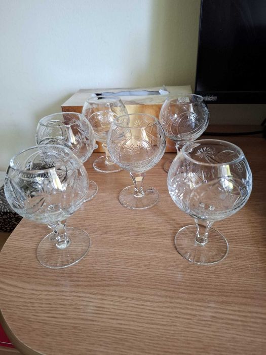 Set pahare cristal pt coniac