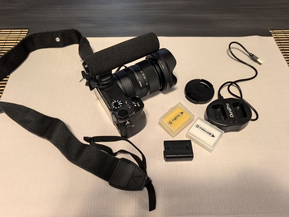 Sony 6500+Sigma 18-50mm f/2.8 DC DN Contemporary+микрофон+б