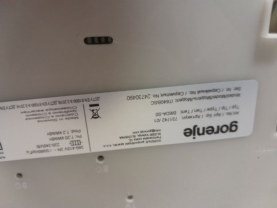 Plita inductie Gorenje defect