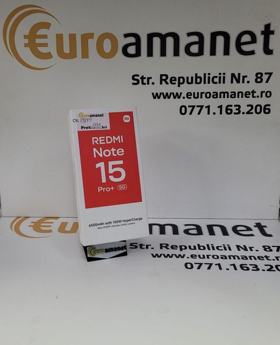 Telefon Mobil Xiaomi REDMI Note 15 Pro+, 12GB RAM, 512GB, 5G, -G-