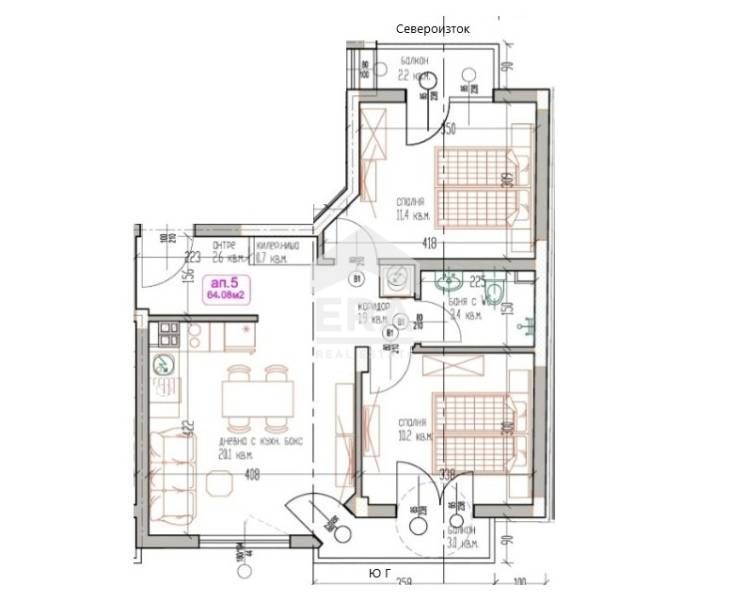Продава се Тристаен апартамент в Варна, Лятно кино Тракия - 78 кв.м за 1341 €/кв.м - Снимка #10