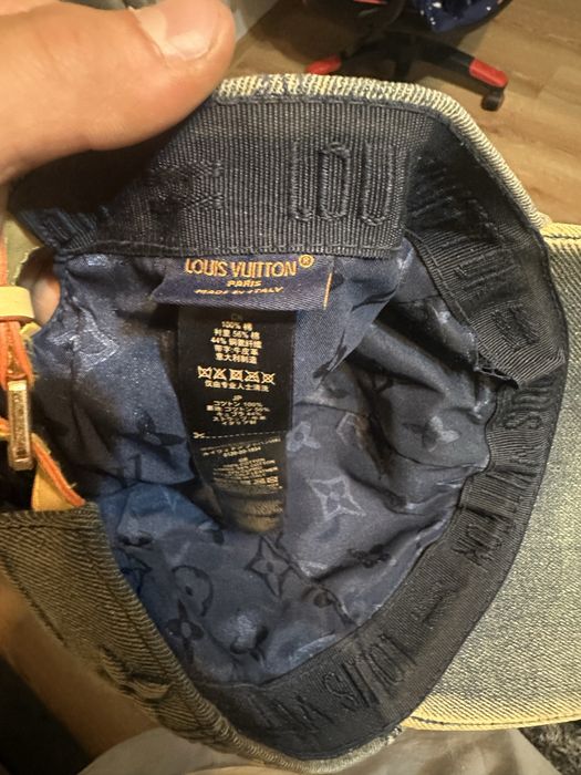 sapca louis vuitton denim