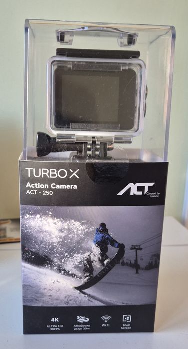 Нова Екшън Камера Turbo-X ACT-250, 4K Ultra HD, Sony Сензор, Wi-Fi