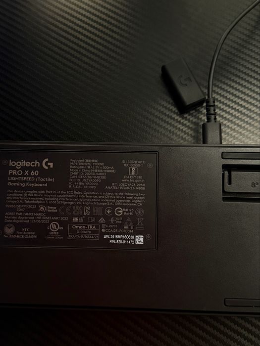 Клавиатура Logitech PRO X 60 LIGHTSPEED (Tactile)