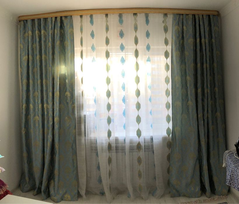 Тюли комплекте со шторами