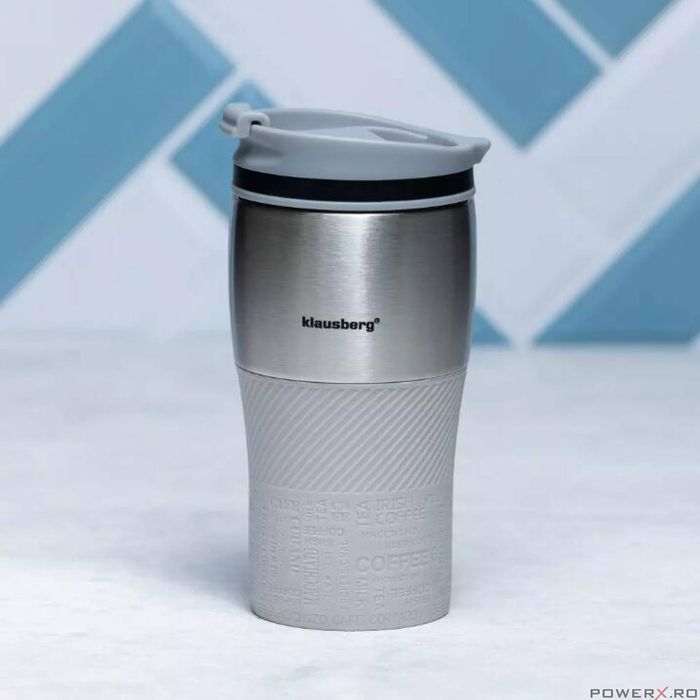 Termos, cana termica, bej, 320ml, inox, Klausberg