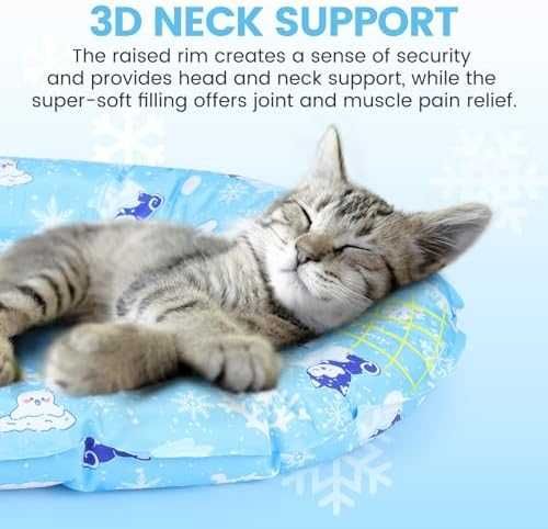 Нова Кръгла охлаждаща подложка за домашни любимци котка нетоксичен гел