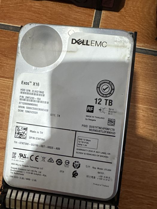 Hdd Dell exos 12 TB