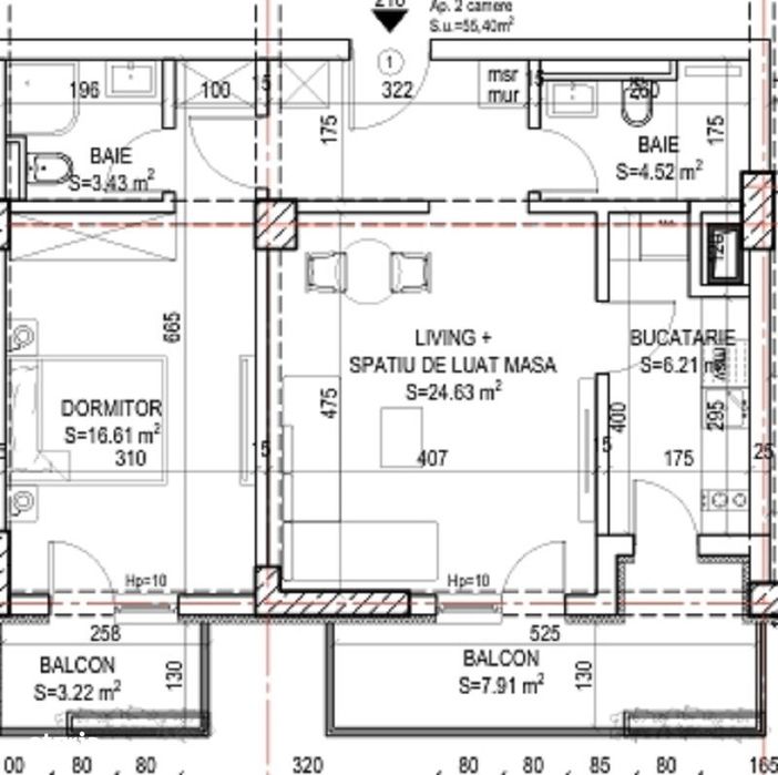 Apartament cu 2 camere, compartimentare eficienta, zona Metrou Berceni
