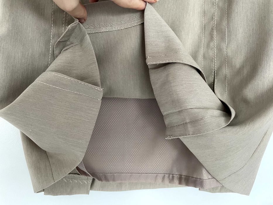 Vand costum de dama Mango, cu sacou si fusta, crem inchis, marime 34/S