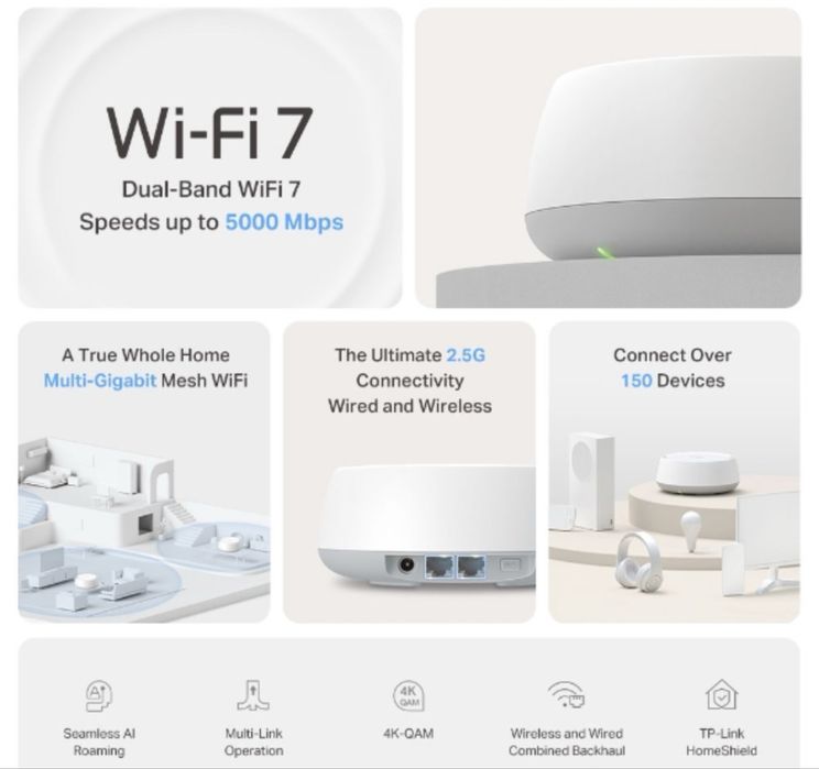TP Link Deco Mesh wifi 7 system BE25 (BE3600)