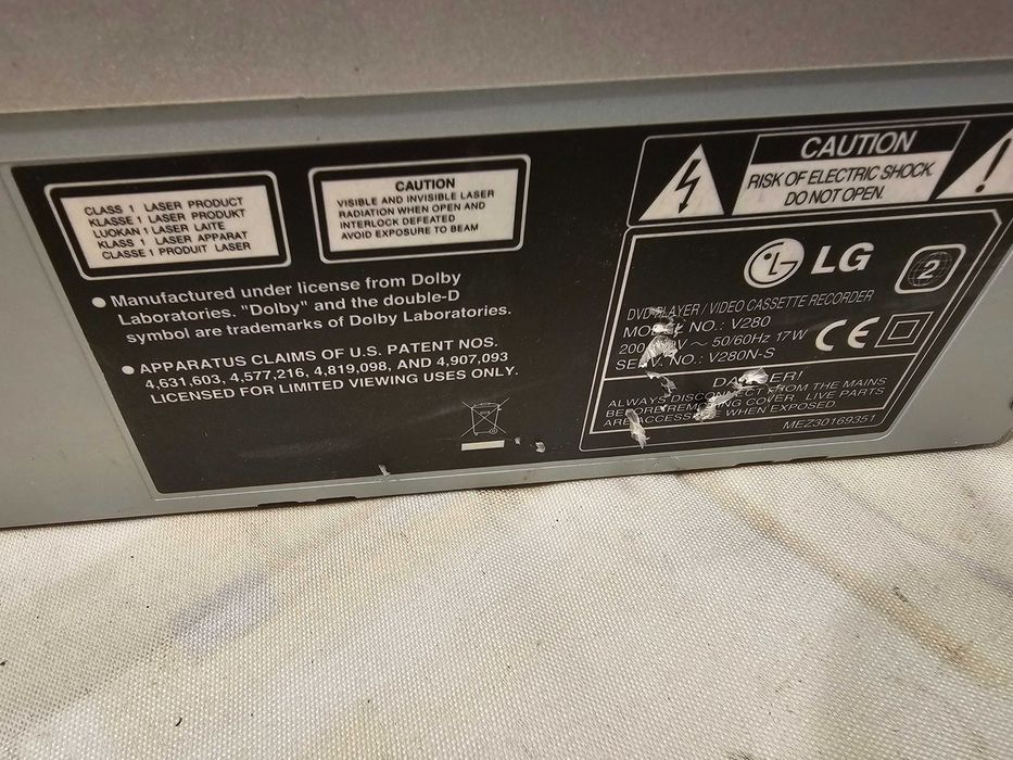 DVD Video LG V280 VHS