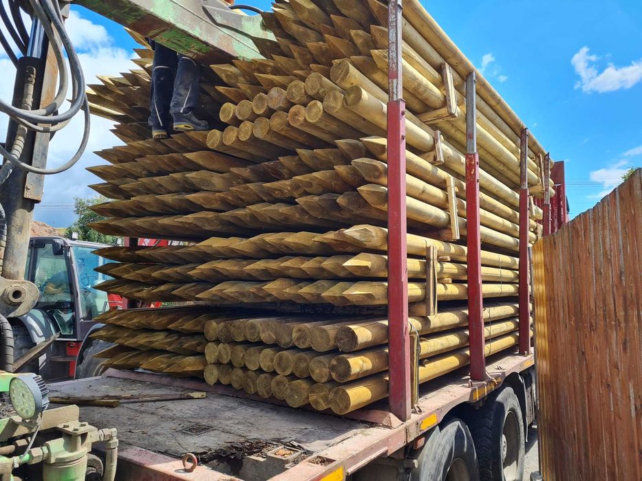 Tutori si Spalieri din Lemn Rotund impregnat pentru Vie si Agricultura