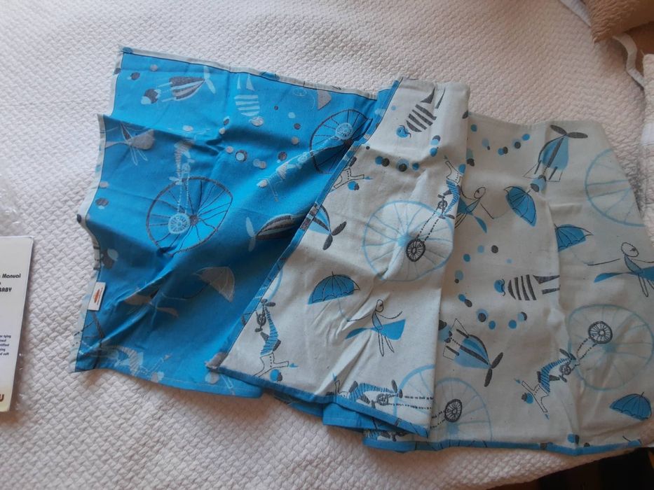 Тъкан слинг за бебе Natibaby Circus - памук и коноп размер 5, нов