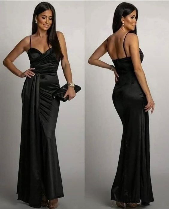 Официална сатенена рокля