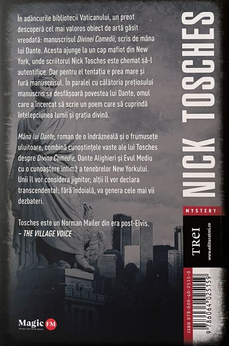 Mâna lui Dante - Nick Tosches / thriller, mistery, crime