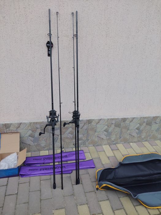 Seturi crap 2x: sonik sk47 3.66m, shimano aerlex, delphin paranoya, tica 5000