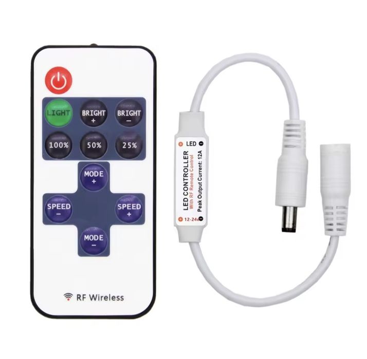 Telecomanda banda led 12v 24v monocrom si rgb rf touch