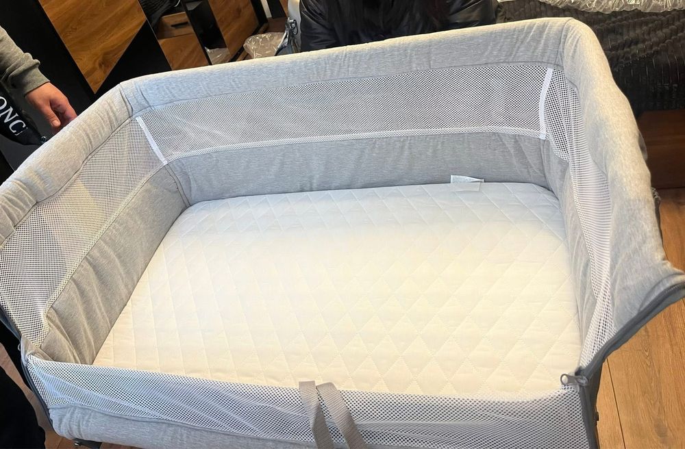 Детска кошара Co-Sleeper с люлка Lionelo Leonie, Grey Sand