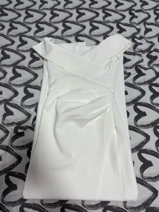 Rochie eleganta ocazie/ cununie,  alba, noua, marime 32/xxs