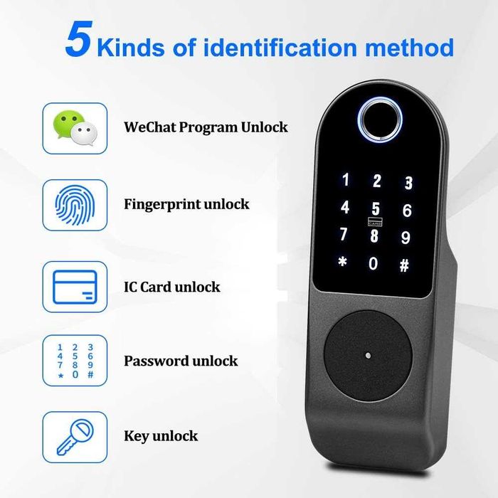 FTSTech Електронна интелигентна ключалка Биометрична ключалка за врата с пръстов отпечатък