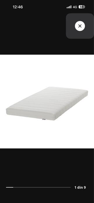 Saltea 90x200 Ikea + topper