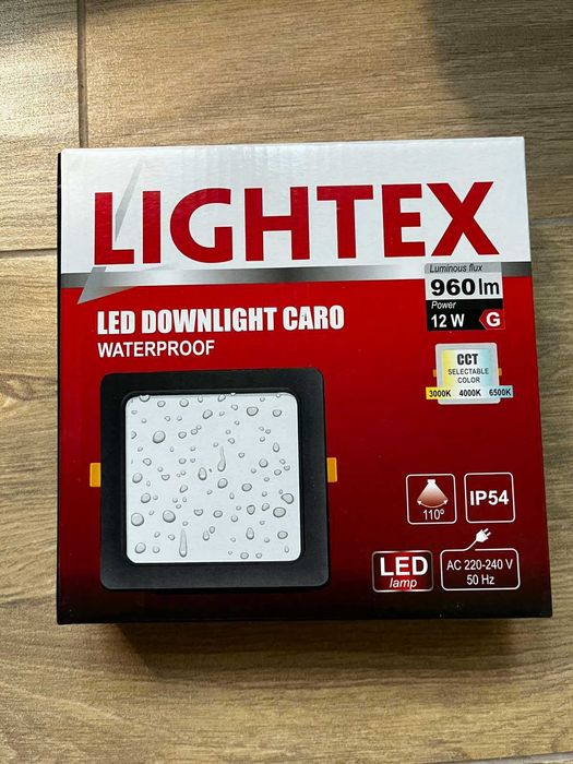 Компмект от 19 бр. нови влагозащитени LED лунички LIGHTEX CARO – 9W, 12W и 18W