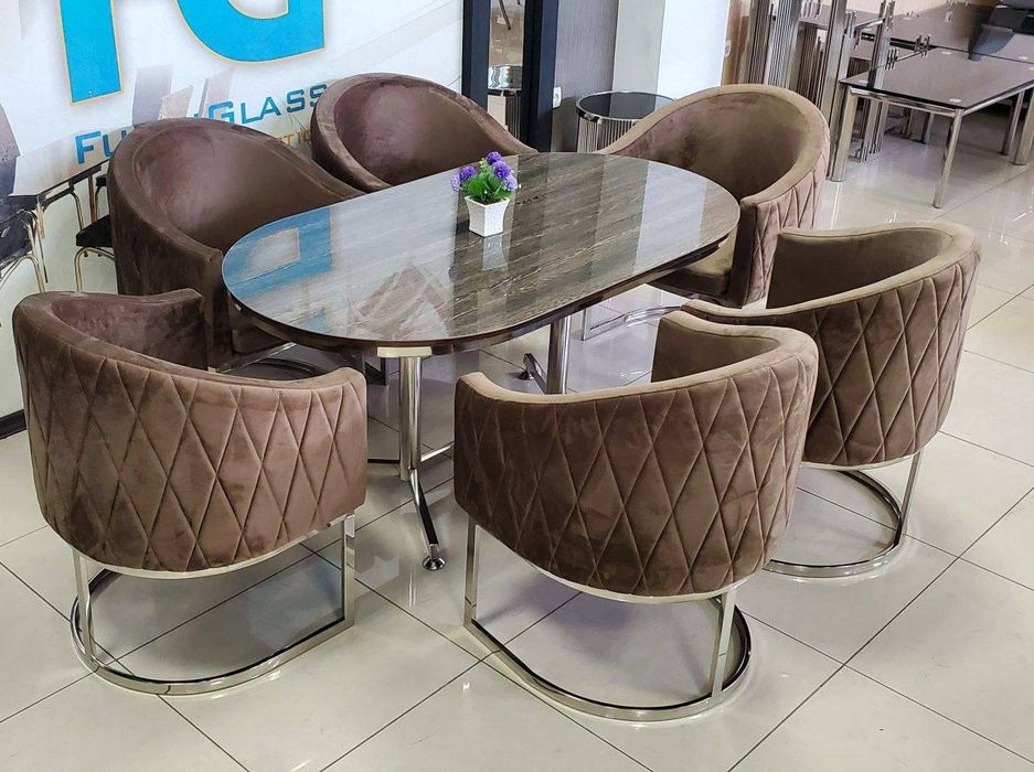 стол стул из нержавейки современный стил