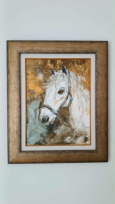 Картина “Кон бял/кафяв”