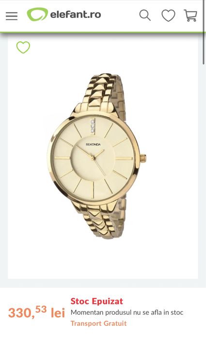 Ceas Auriu Sekonda
