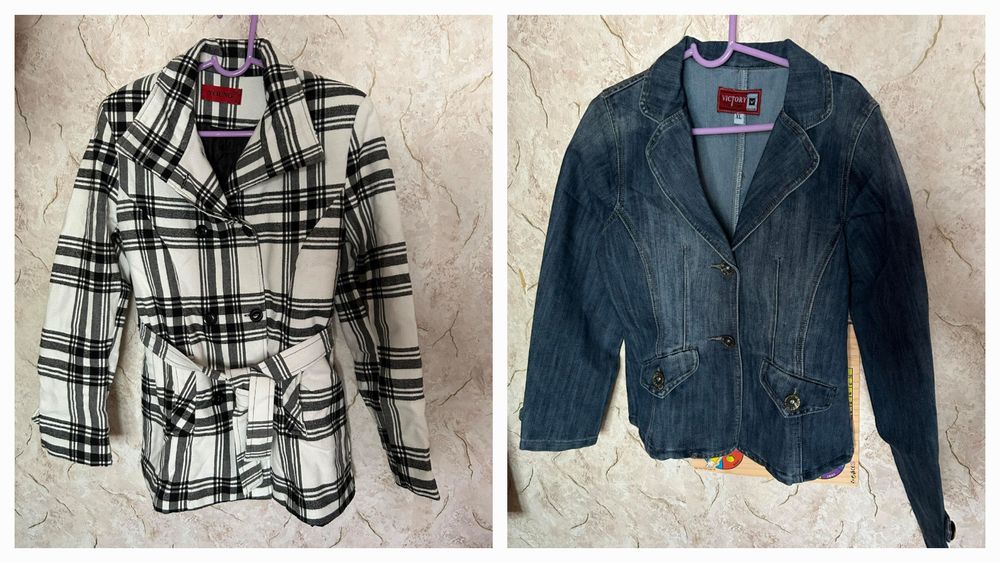 Дамско палто размер М и дънково яке размер М