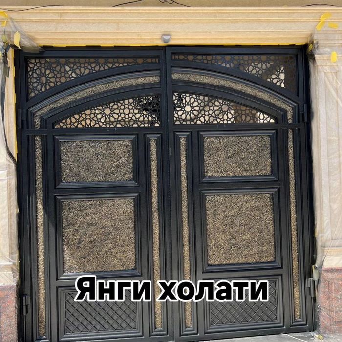 Покраска ворот, навесов, заборов. Монтаж лексана и профнастила