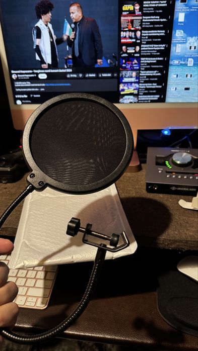 Pop filter. Professional Ovoz yozish uchun.
