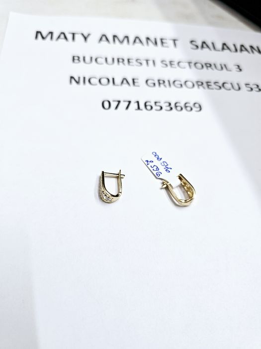 Vand cercei din aur 14 k 2.59 g cod 546