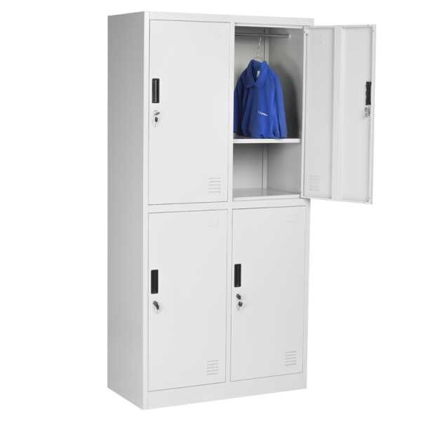 Метален троен гардероб  185х90х45 см